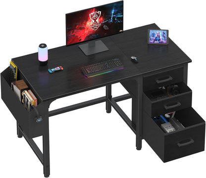 Lufeiya 47‘’ Computer Desk with File Drawers Cabinet