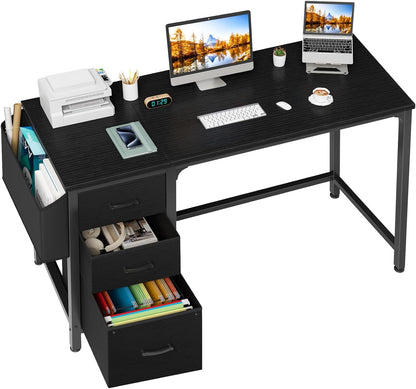 Lufeiya 47‘’ Computer Desk with File Drawers Cabinet